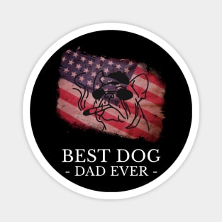 Best Dog Dad Ever American Flag Magnet